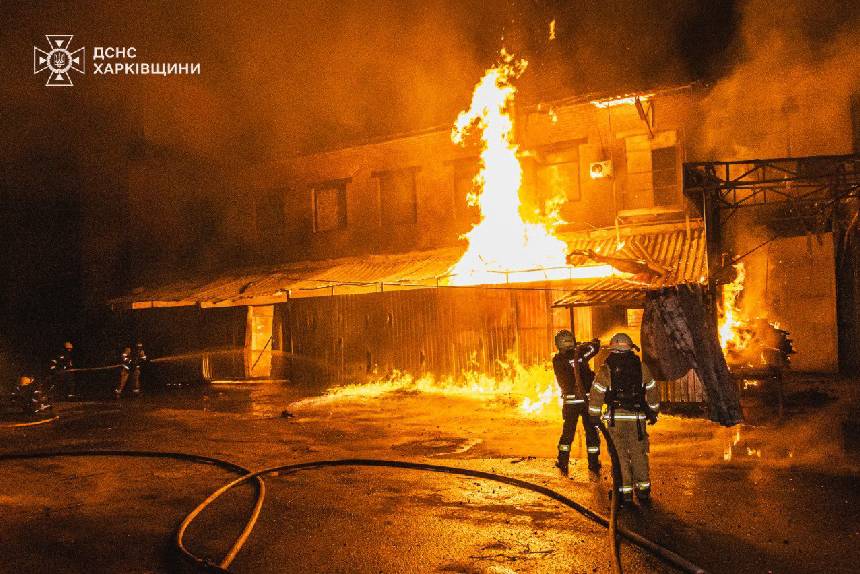 Нічна атака безпілотниками