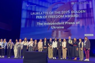 «Незалежна преса України» отримала нагороду «Золоте перо свободи» від WAN-IFRA за 2025 рік
